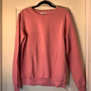 Pacific & Co Pink Classic Crewneck Sweatshirt – Relax Fit Cozy Cotton Blend S